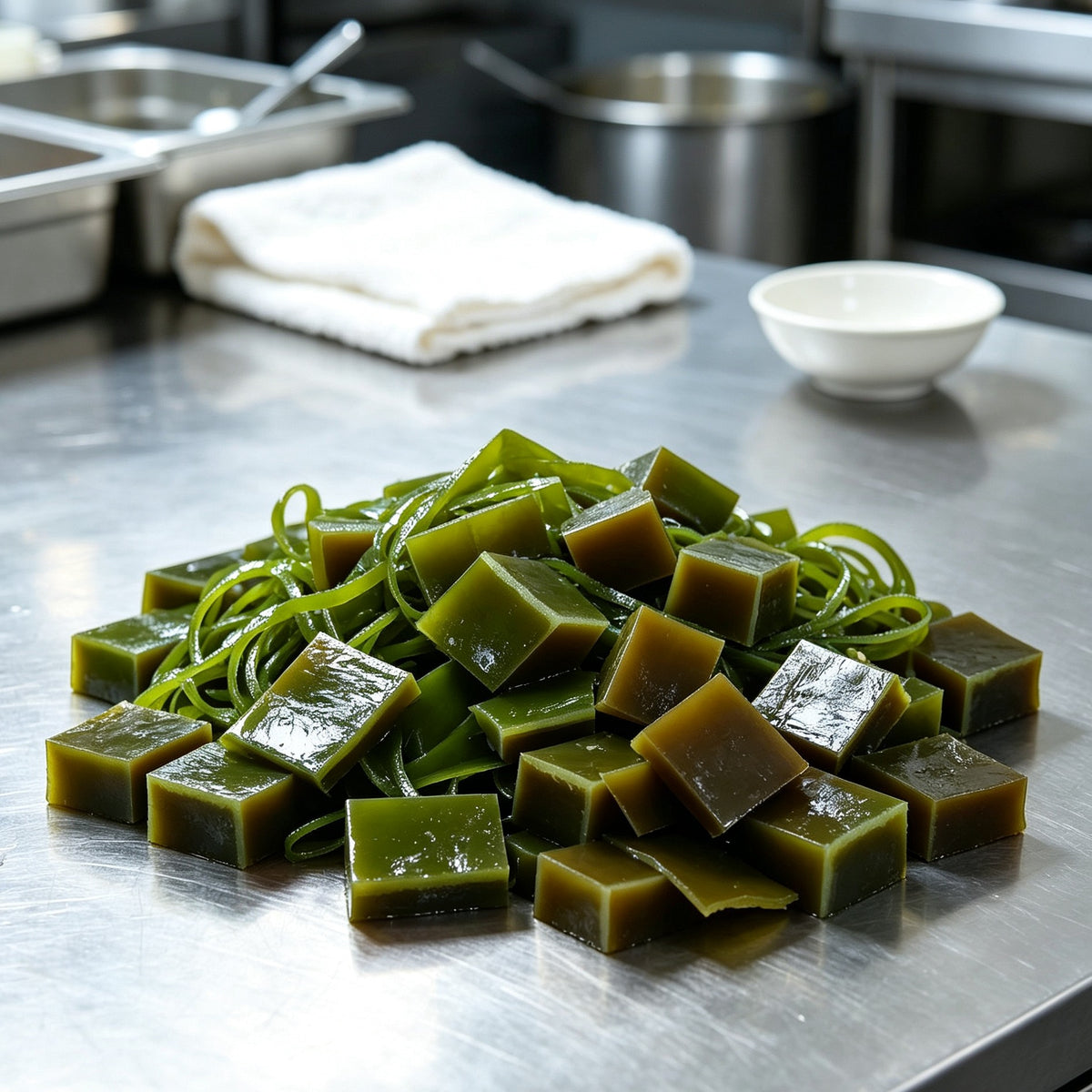 Fresh Kelp Ribbons, Sheets & Cubes