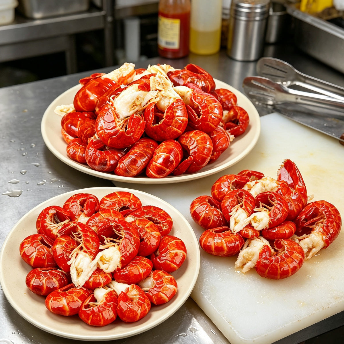 Cooked Crawfish Clusters with Claws