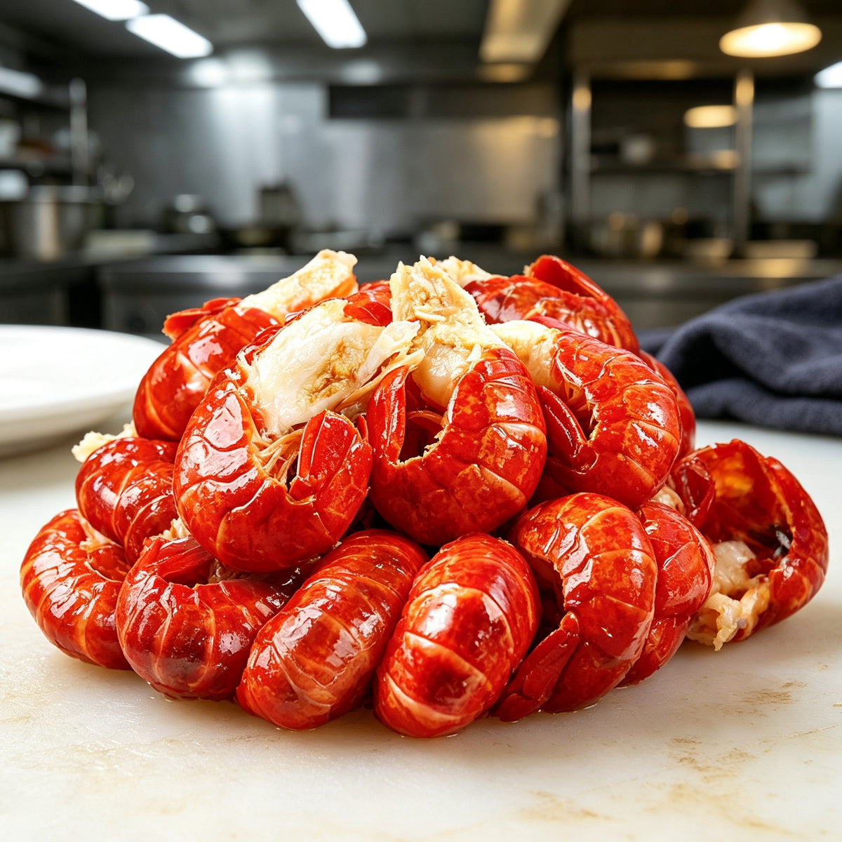 Cooked Crawfish Tails, Ready to Eat